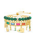 ფოტო #1 პროდუქტის Mixed Chain Elephant Star Rainbow Charm Beaded Bracelet Set