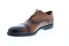 Фото #4 товара Bruno Magli Butler Mens Brown Leather Lace Up Oxfords & Lace Ups Cap Toe Shoes