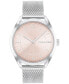 ფოტო #1 პროდუქტის Women's Silver-Tone Stainless Steel Mesh Bracelet Watch 36mm