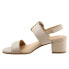 Фото #4 товара Trotters Laila T2222-112 Womens Beige Leather Heeled Sandals Shoes