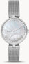 Фото #1 товара Наручные часы солнечные Skagen Karolina, серебристый, Steel Mesh 36 мм SKW2979