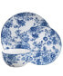 Фото #1 товара Blue Floral 12 Piece Dinnerware set, Service for 4