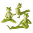 Фото #1 товара 3er Set Froschfiguren in Yoga Haltungen