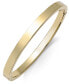 ფოტო #1 პროდუქტის Polished Smooth Bangle Bracelet in Metallic Yellow Ion-Plated Stainless Steel, Rose Ion-Plated Stainless Steel, or Stainless Steel