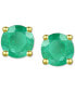 ფოტო #3 პროდუქტის Emerald Stud Earrings (3/4 ct. t.w.) in 14k Gold