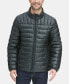 ფოტო #3 პროდუქტის Men's Quilted Faux Leather Puffer Jacket