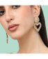 ფოტო #2 პროდუქტის Women's Gold Corroded Drop Earrings