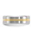 ფოტო #2 პროდუქტის Cobalt Brushed Yellow IP-plated Center Beveled Edge Band Ring