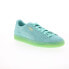 Фото #4 товара Puma Suede Classic XXI 37491571 Mens Green Suede Lifestyle Sneakers Shoes