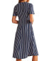 Boden Striped Asymmetric Midi Dress Women's