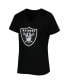 Фото #3 товара Women's Darren Waller Black Las Vegas Raiders Plus Size Player Name and Number V-Neck T-shirt
