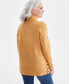 Фото #3 товара Petite Shawl-Collar Button-Trim Tunic Sweater, Created for Macy's