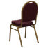Фото #2 товара Hercules Series Dome Back Stacking Banquet Chair In Burgundy Patterned Fabric - Gold Frame