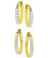 2-Pc. Set Cubic Zirconia Small Hoop Earrings, Created for Macy's