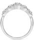 Фото #3 товара Diamond Cushion Shape Halo Cluster Ring (1 ct. t.w.) in 14k White Gold or 14k gold & rhodium