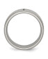 ფოტო #2 პროდუქტის Titanium Brushed Center 8 mm Cross Ridged Edge Wedding Band Ring