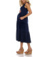 Фото #11 товара Maternity Plus Size Scoop Neck Tiered Midi Dress