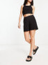 Фото #4 товара Weekday Kit linen mix shorts in black