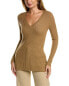 Фото #1 товара St. John V-Neck Wool Sweater Women's Tan Xs