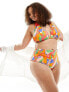 Фото #7 товара ASOS DESIGN Curve mix and match high waist bikini bottom in vibrant abstract print