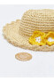 Фото #3 товара El&sev Store'den Lcw Baby 3 Boyutlu Çiçek Detaylı Kız Bebek Hasır Şapka