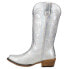 Фото #5 товара Roper Riley Metallic Snip Toe Cowboy Womens Silver Casual Boots 09-021-1566-324