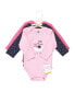 ფოტო #2 პროდუქტის Infant Girl Cotton Long-Sleeve Bodysuits, Little Llama, 3-Pack