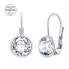 Elegant silver earrings with clear Swarovski Zircony SILVEGOB70607S