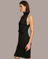 Фото #5 товара Women's Mock Neck Wrap-Waist Jersey Dress