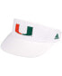 Фото #1 товара Men's White Miami Hurricanes Sideline Coaches AEROREADY High Visor