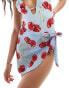 Фото #1 товара ASOS DESIGN Cleo mini mesh beach sarong in cherry print