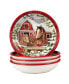 Homestead Christmas 4 Piece Soup Bowl Set