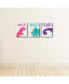 Фото #3 товара Roar Dinosaur Girl - Wall Art - 7.5 x 10 in - Set of 3 Signs - Wash Brush Flush
