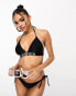 Фото #2 товара Calvin Klein intense power rib triangle bikini top in black