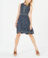 Фото #1 товара Michael Kors 295612 Enchanted Sleeveless Border Dress (True Navy/Sea Green), XS