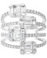 ფოტო #4 პროდუქტის EFFY® HEMATIAN Diamond Multi-Row Baguette Statement Ring (1-5/8 ct. t.w.) in 18k White Gold