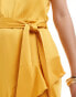 Style Cheat halterneck ruffle midi dress in marigold Ноготок, 44 - фото #2