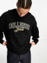 COLLUSION sweatshirt with varsity print in black