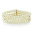 ფოტო #1 პროდუქტის Gold-Tone Simulated Pearl 3-Row Bracelet