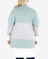 Фото #2 товара Plus Size Keelyn Colorblock Cardigan Sweater