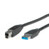Фото #2 товара ROLINE USB 3.0 Cable - Type A M - B M 0.8 m - 0.8 m - USB A - USB B - USB 3.2 Gen 1 (3.1 Gen 1) - Male/Male - Black
