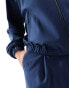 ASOS DESIGN bomber smart co-ord jacket with pocket detailing in navy Синий, XS - Chest 36 - фото #4