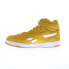 Reebok BB 4000 II Mid Mens Yellow Suede Lace Up Lifestyle Sneakers Shoes 9