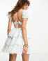Фото #4 товара Reclaimed Vintage prarie broderie summer mini dress in light blue