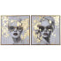 Фото #1 товара Картина Home ESPRIT Позолоченный chica 70 x 3,5 x 70 cm (2 штук)
