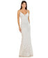 ფოტო #1 პროდუქტის Women's Beaded Spaghetti Strap Fitted Gown