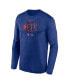 Фото #3 товара Men's Royal New York Mets Authentic Collection Team Logo Legend Performance Long Sleeve T-shirt