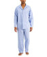 ფოტო #1 პროდუქტის Men's 2-Pc. Solid Oxford Pajama Set, Created for Macy's