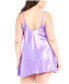 Women's Ultra Soft Satin Chemise Lingerie with Adjustable Straps