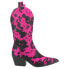 Фото #1 товара Dingo Live A Leather Cow Printed Snip Toe Cowboy Womens Size 8 M Casual Boots